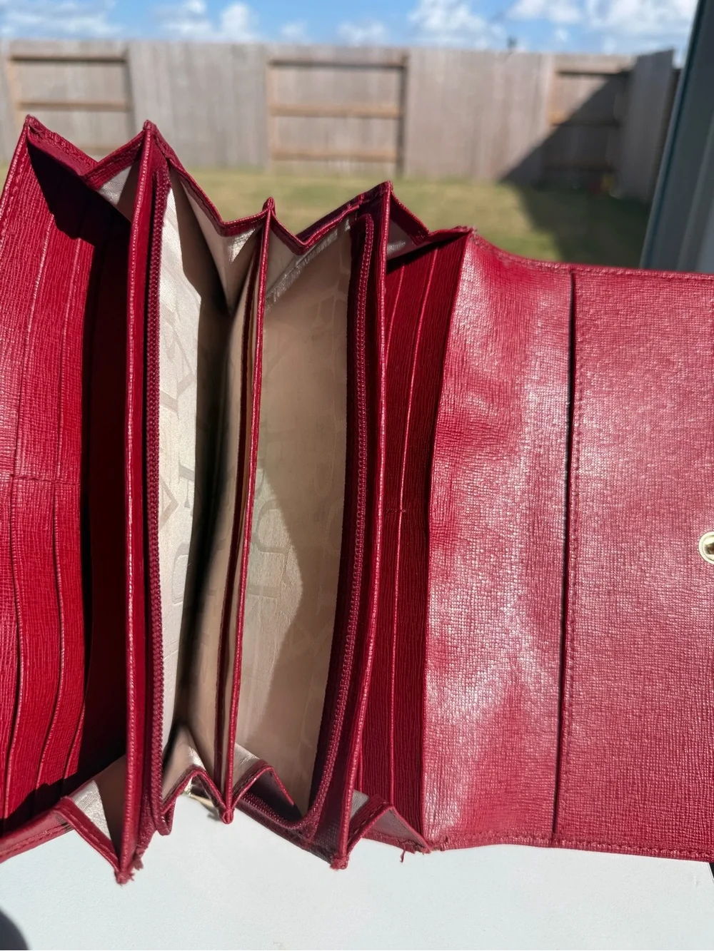 Furla structured clutch